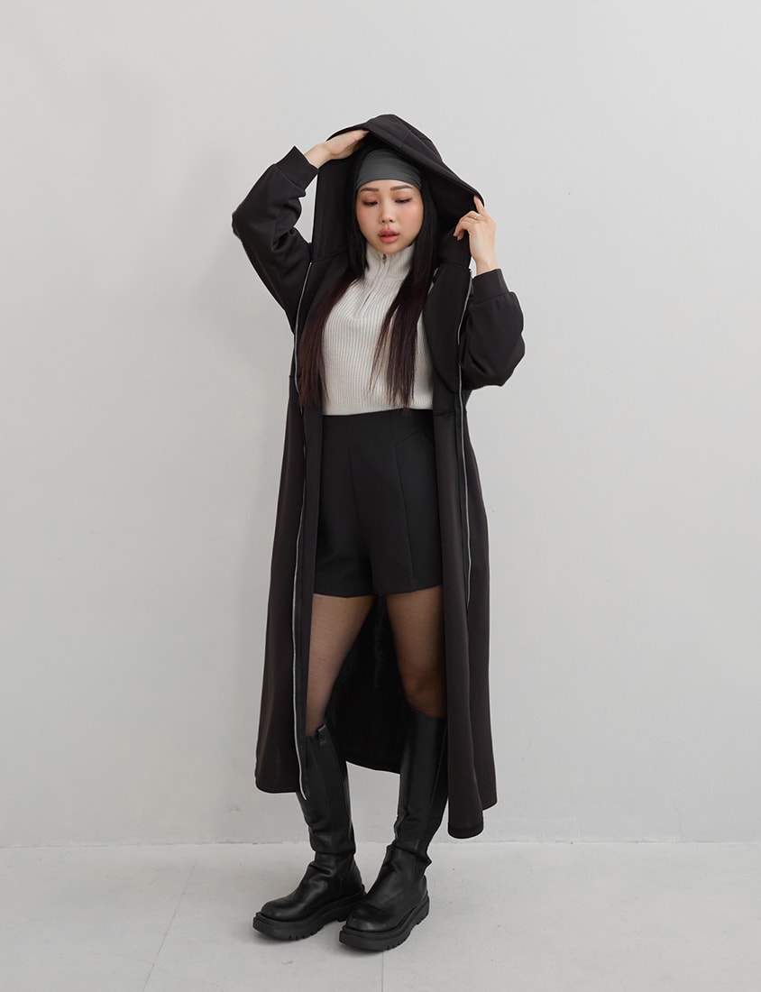 MUA! Heart Double-Zip Plus Size Hooded Maxi Dress