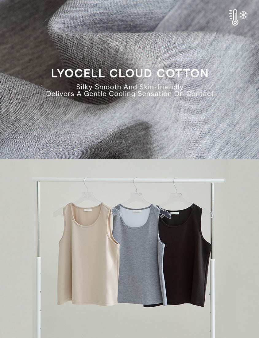 Silky Tencel Cooling Cloud Cotton Plus Size Tank Top