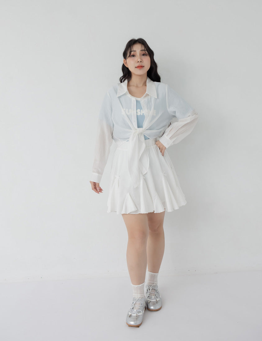 Contrast Fuzzy Embroidery Plus Size Crewneck Tee