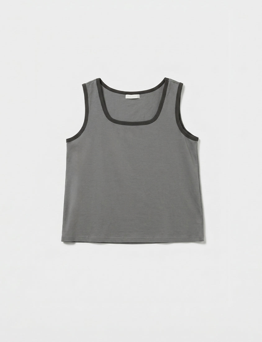 MISS. Cooling Liquid Touch Cotton Square Neck Plus Size Tank Top
