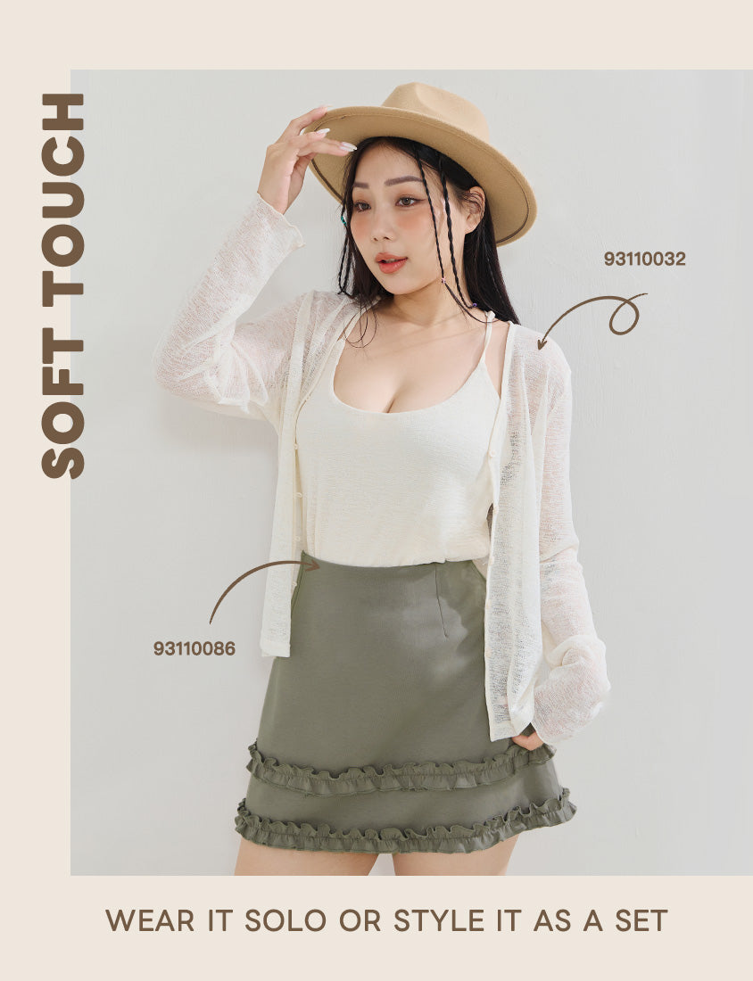 MUA! Textured Sheer Knit Plus Size Cardigan