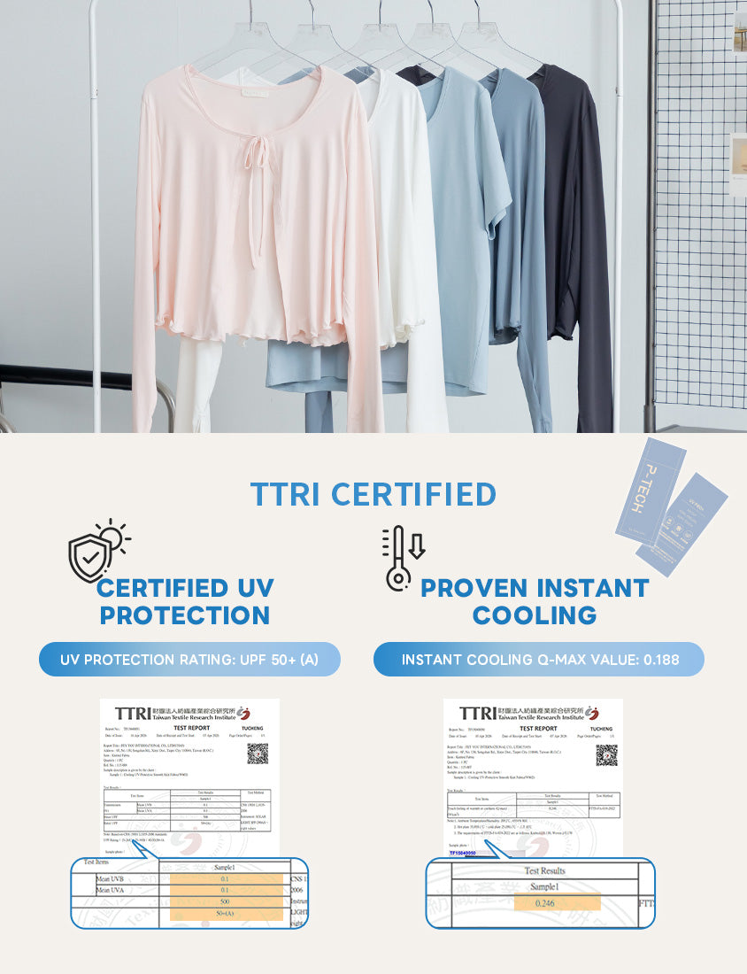 Instant Cooling UV-Protection Cropped Ruffle Trim Plus Size Cover Up