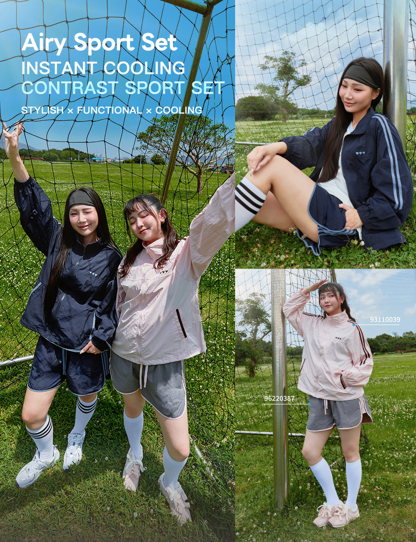 Instant Icy Cooling Contrast Sport Plus Size Jacket