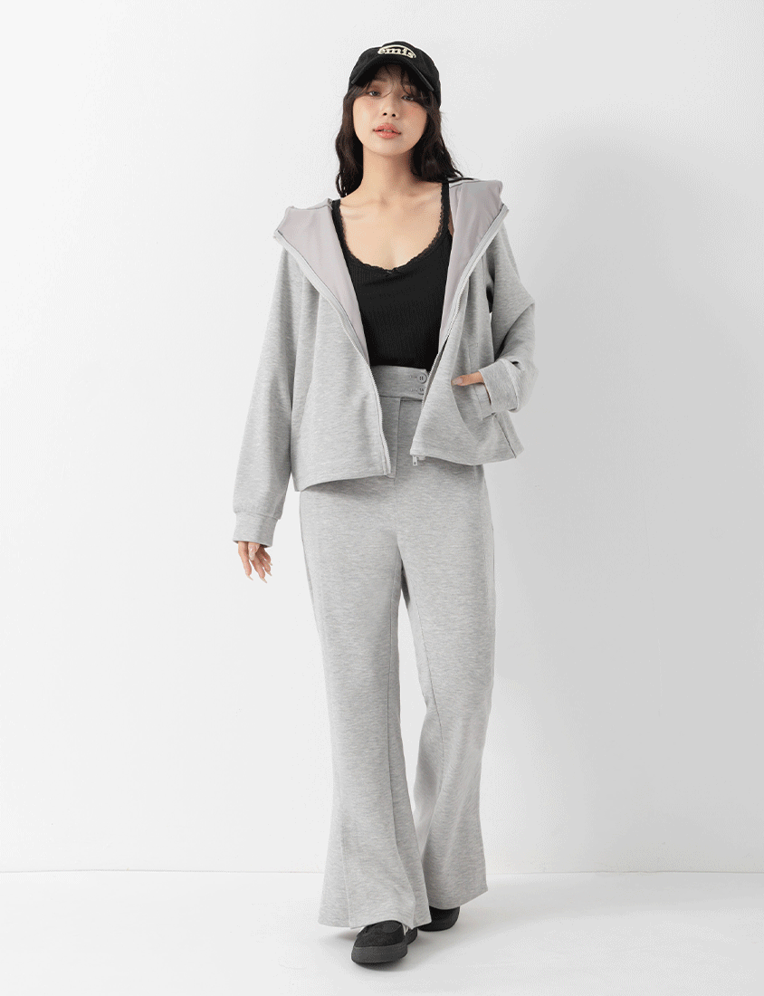 QQ Yogurt Touch Cotton Relaxed Fit Hoodie Plus Size Jacket