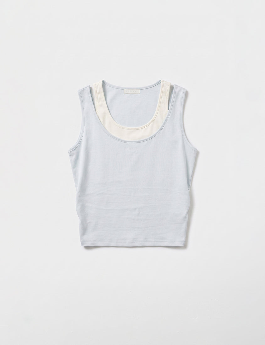 Instant Cooling Cat Paw Embroidered Contrast Plus Size Tank Top