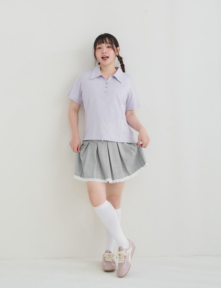 Cooling Slim Fit Polo Plus Size Top