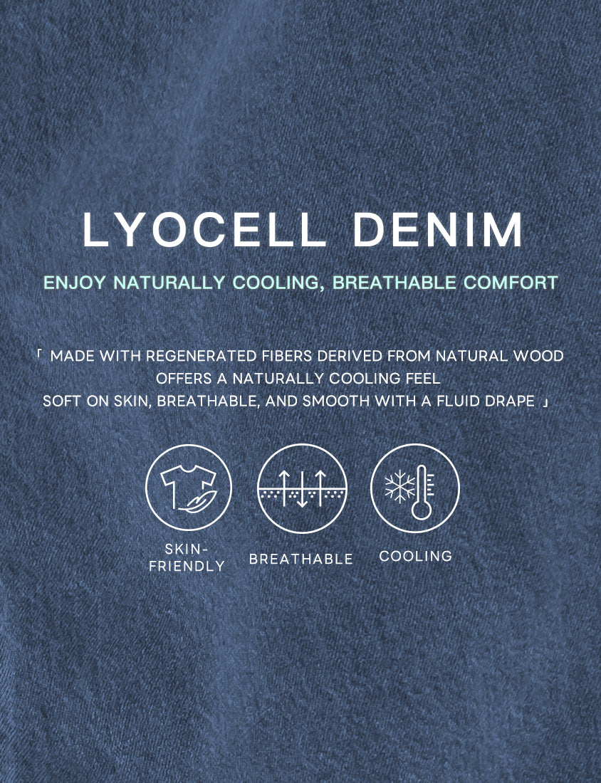 Cooling Tencel Denim Slit Plus Size Maxi Skirt