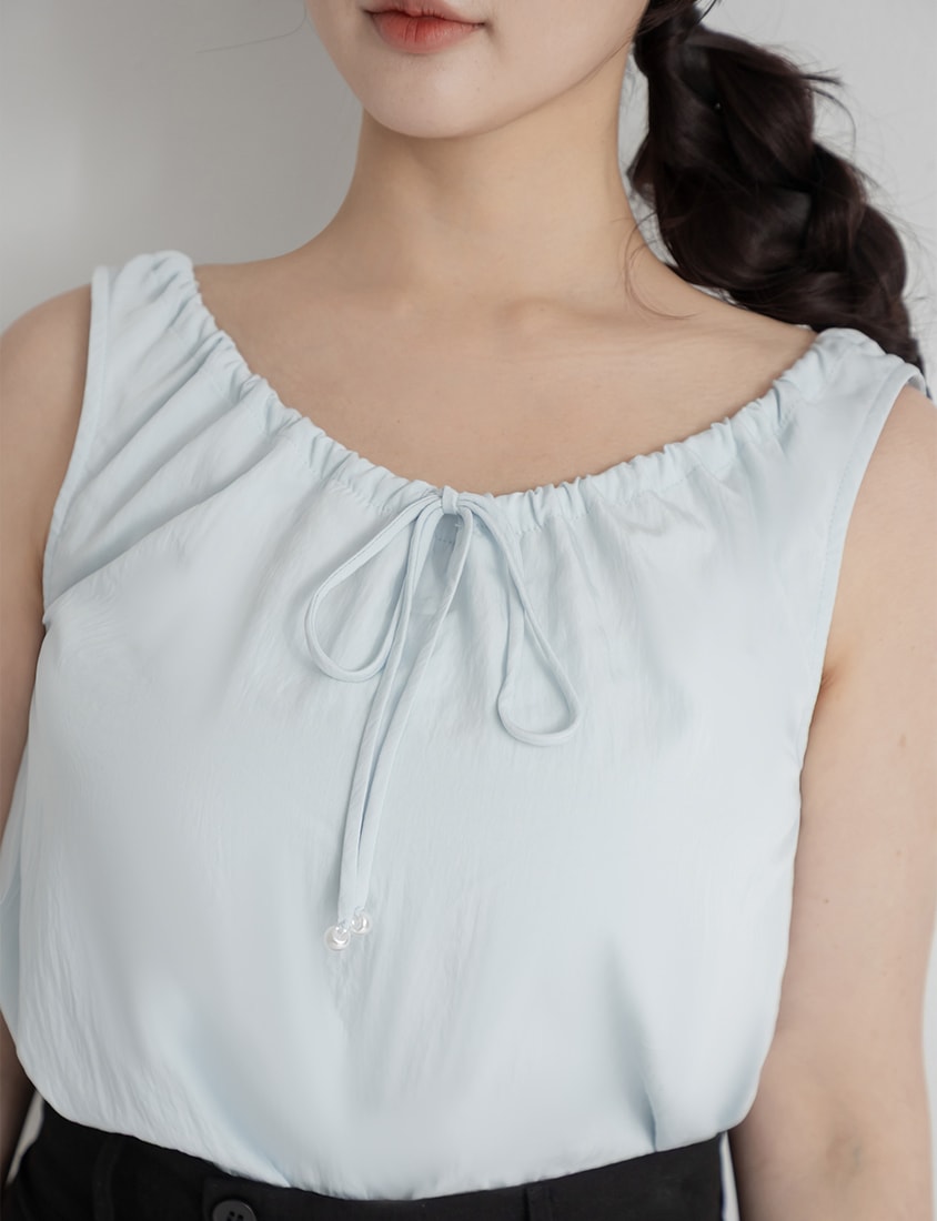 Cooling Drawstring Sleeveless Plus Size Top