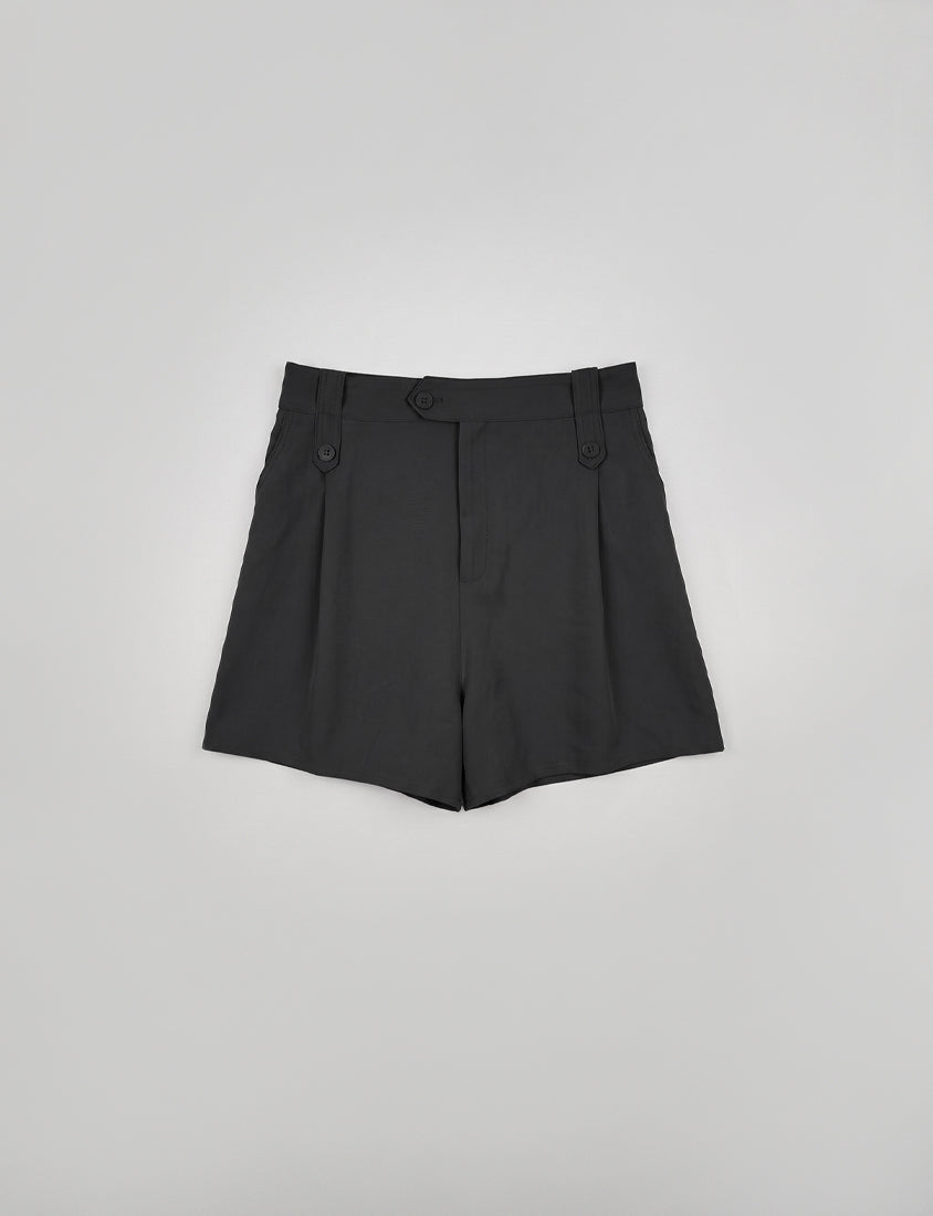 Contrast Stitch Lightweight Utility Chiffon Plus Size Shorts
