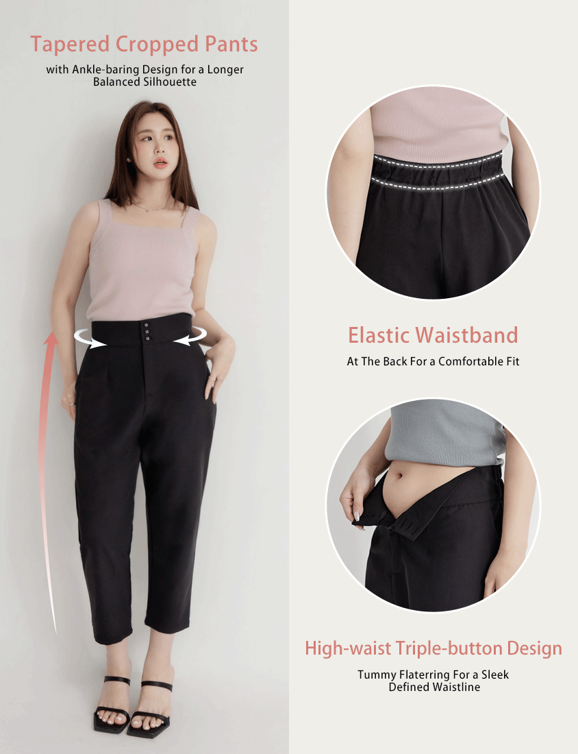 MISS. Pear-Shaped Body Friendly High Waist Plus Size Trousers