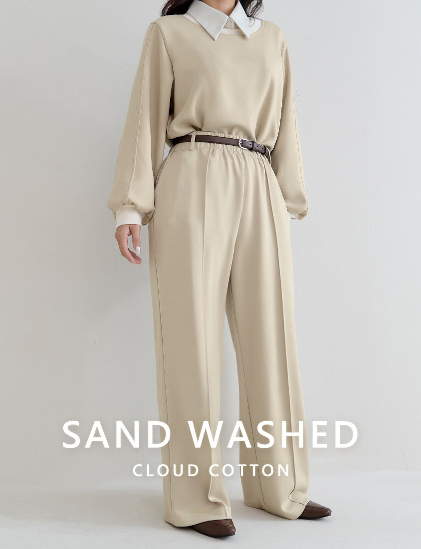 Slimming Cloud Cotton High Waist Plus Size Wide Leg Pants