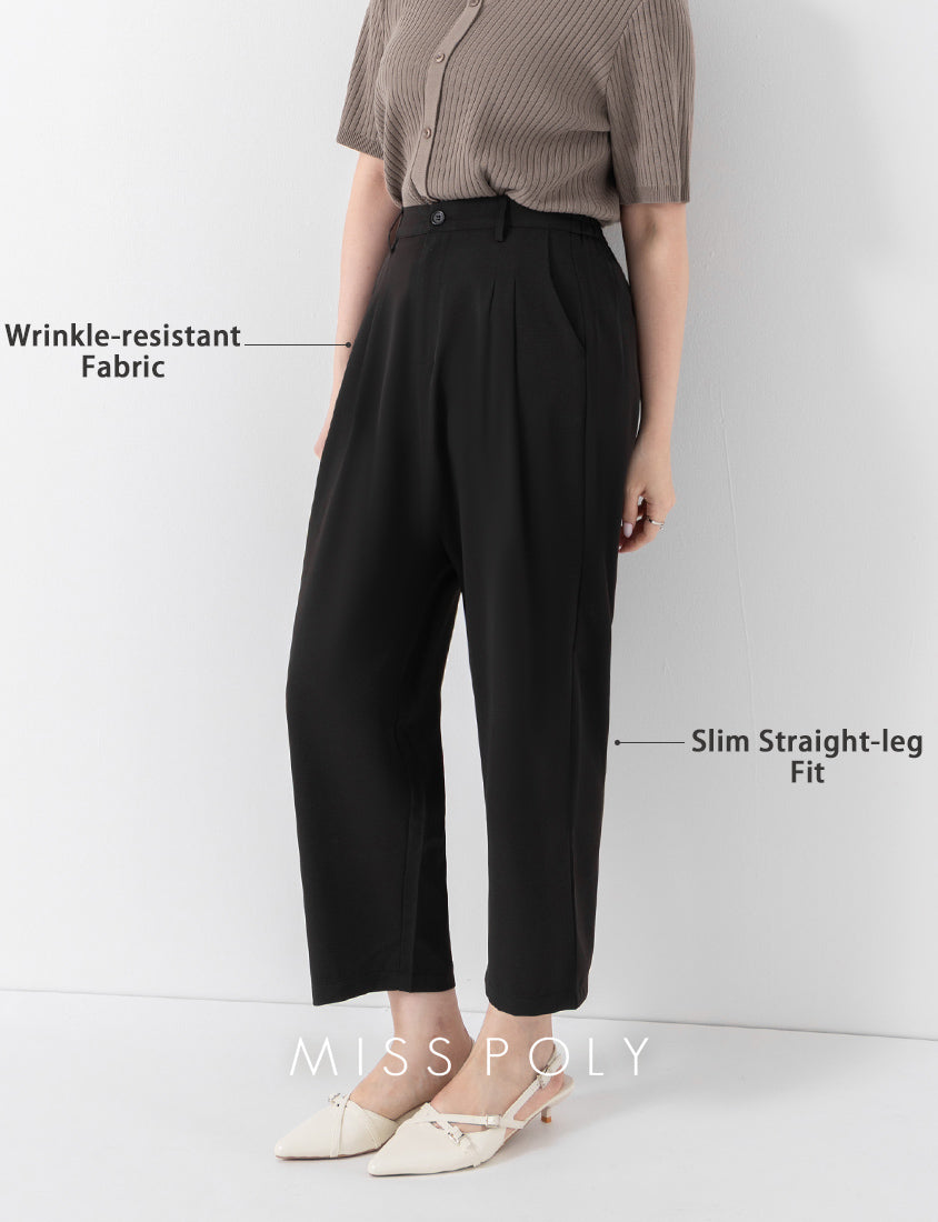 MISS. Cool Touch Wrinkle-Resistant Tailored Cropped Suit Plus Size Pants