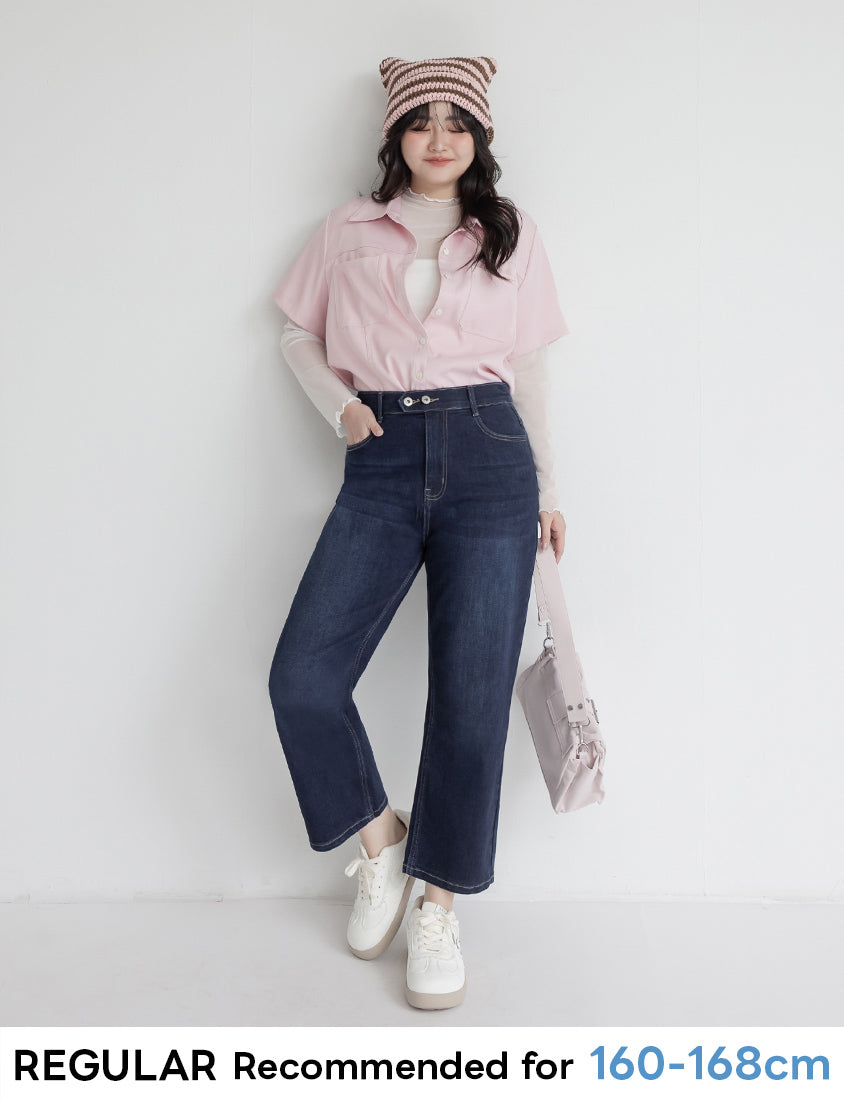 Zero Restriction Cloud Denim Plus Size Cropped Jeans (Regular)