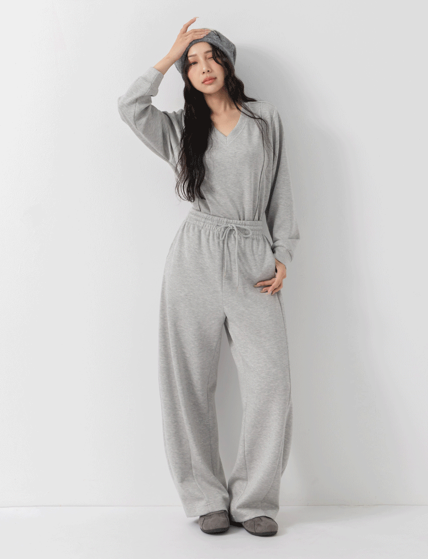 QQ Yogurt Touch Cotton Slimming Curved-Leg Plus Size Pants