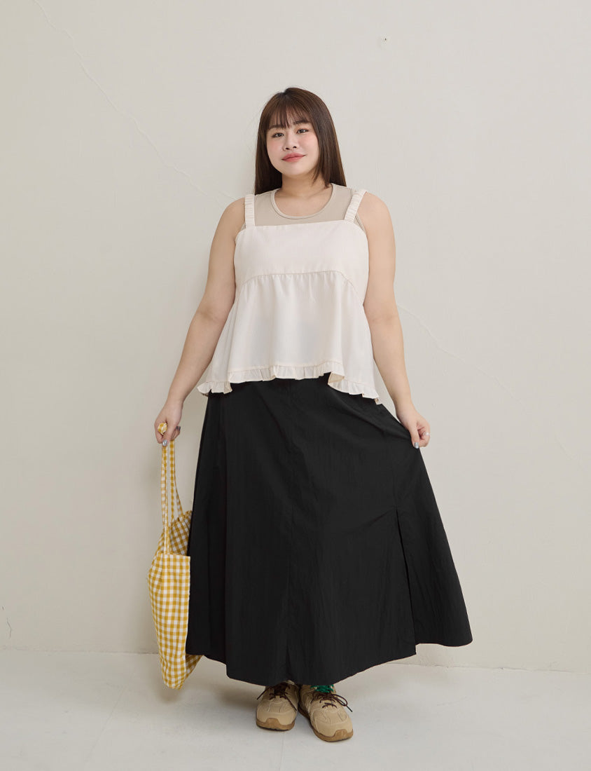 Sweet Stripe Tie-Front Plus Size Layering Vest