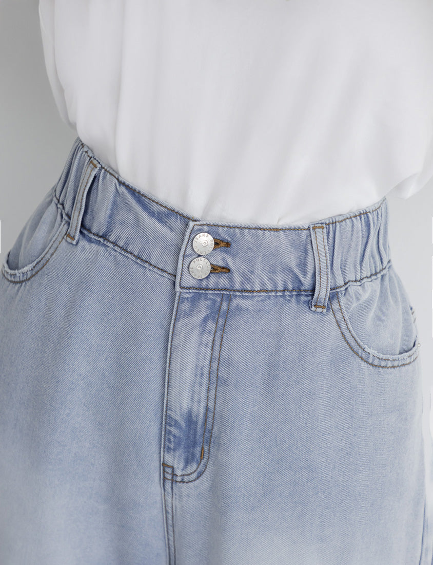 Cooling Lyocell Slimming Plus Size Boyfriend Jeans
