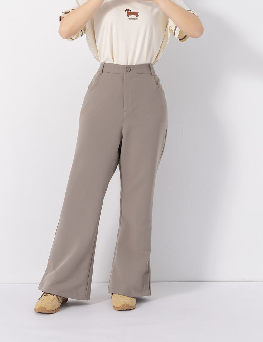 Perfect Proportion Slim Fit Plus Size Flared Trousers (Regular)