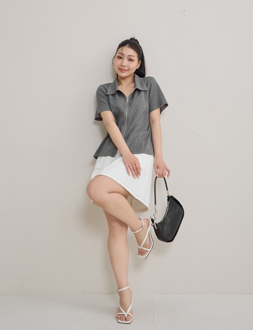 Instant Cool Cloud Cotton Double Zip Plus Size Shirt