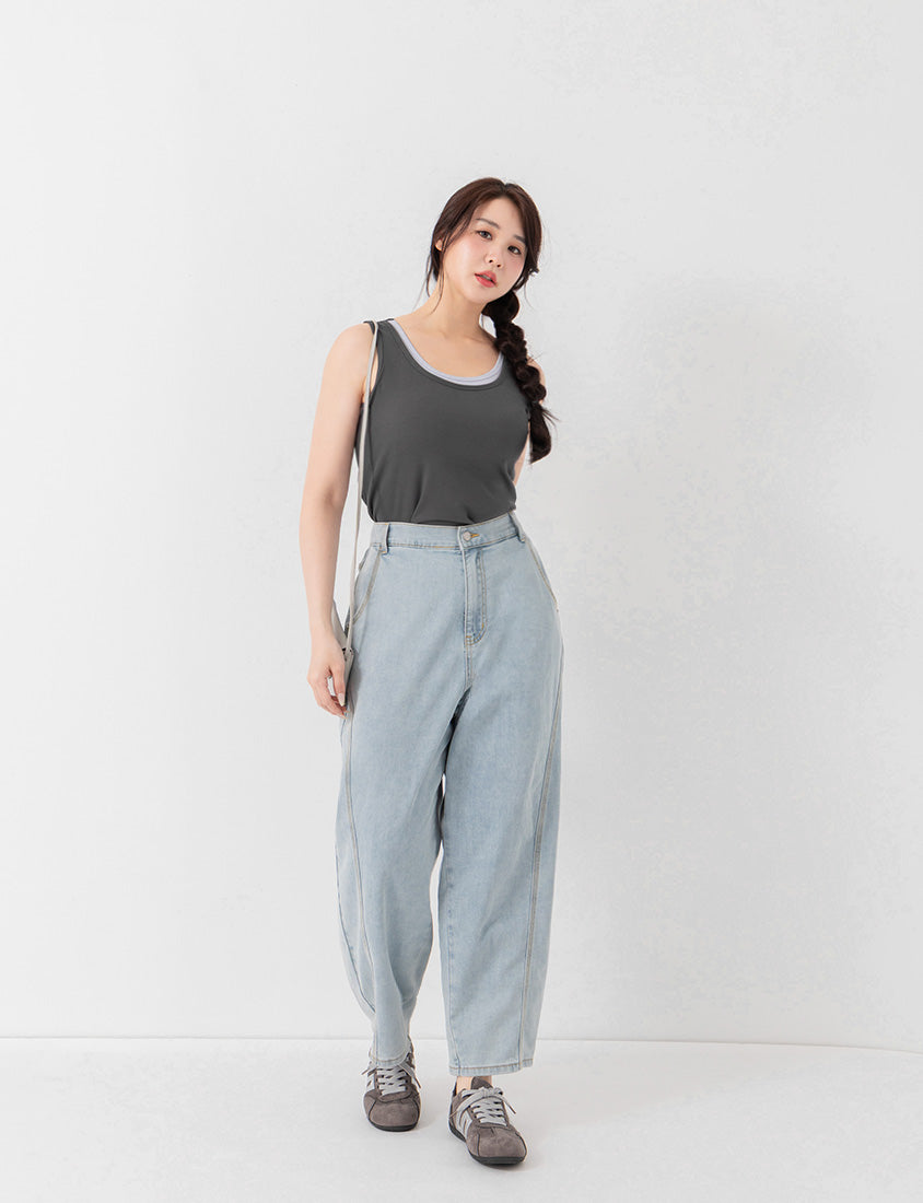 Standard Perfect Fit Plus Size Curved Leg Jeans