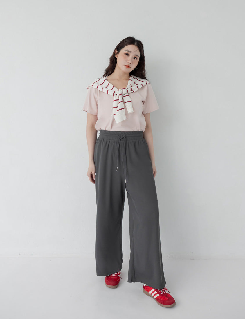 Hip-Contouring Slim Plus Size Wide Leg Pants (Regular)