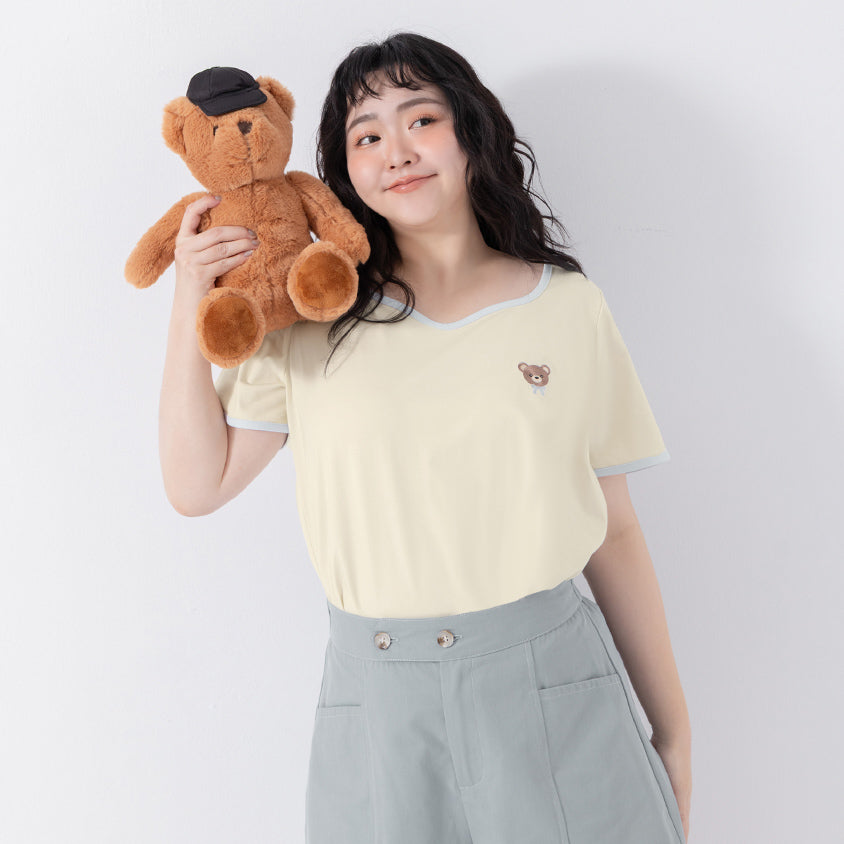 Instant Cooling Sorona Teddy Embroidered Plus Size Tee
