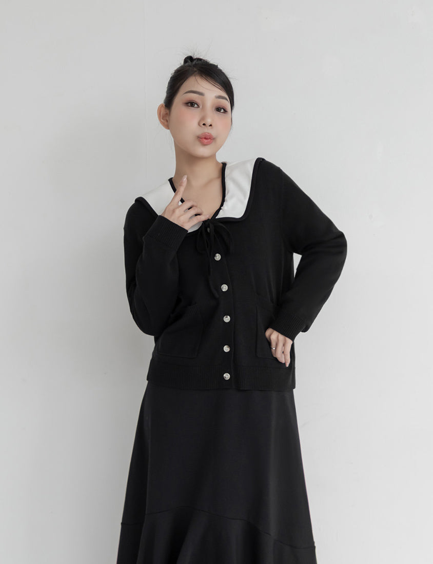 Skin-Friendly Tencel Silky Wool V-Neck Plus Size Knit Cardigan