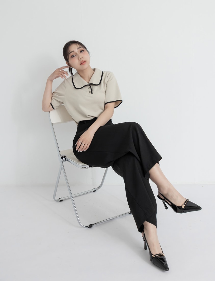 MISS. Lightweight Chiffon Waist Plus Size Long Pants