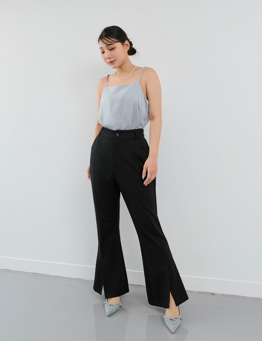MISS. Pear-Shaped Friendly! Perfect Fit Slit Plus Size Flare Tailored Pants