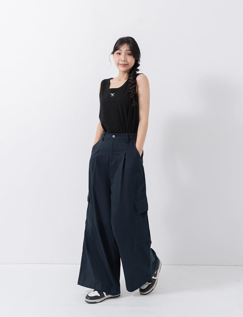 Cooling Lyocell Twill Cargo Plus Size Pants