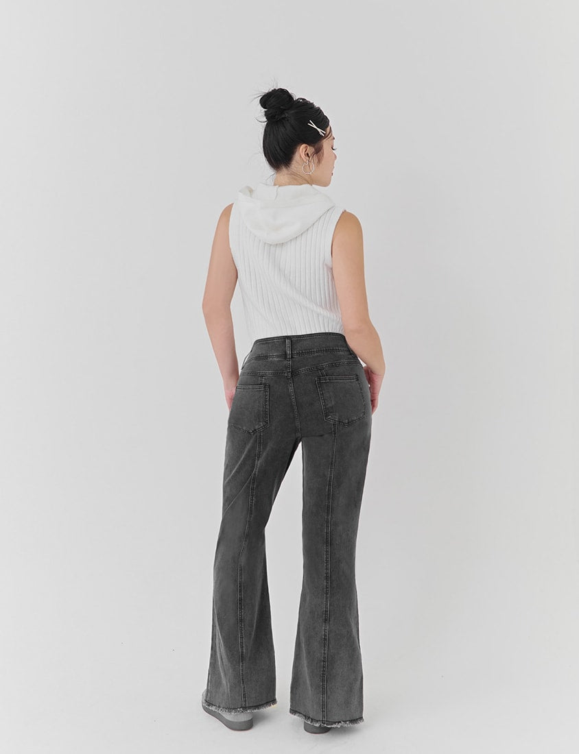 Double-Zip Hooded Plus Size Knit Vest