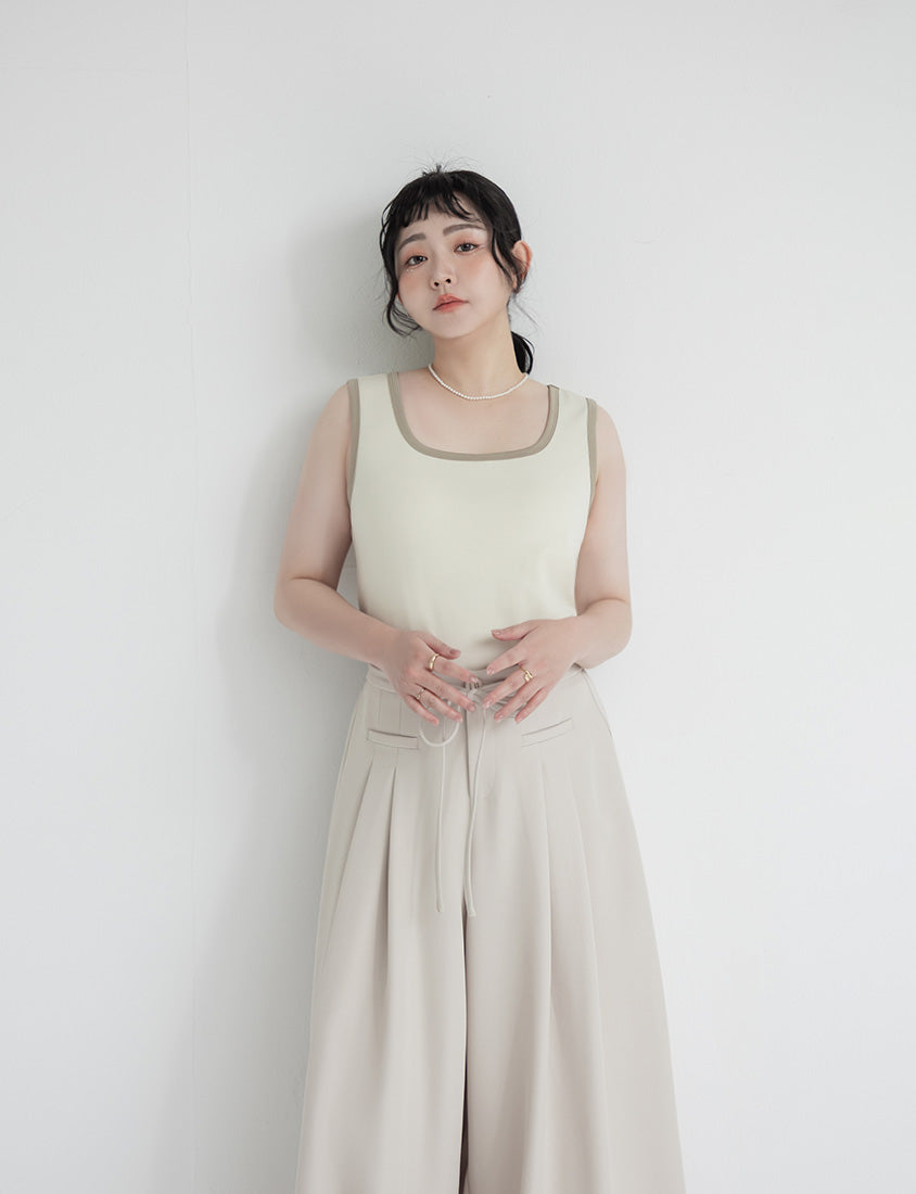 MISS. Cooling Liquid Touch Cotton Square Neck Plus Size Tank Top