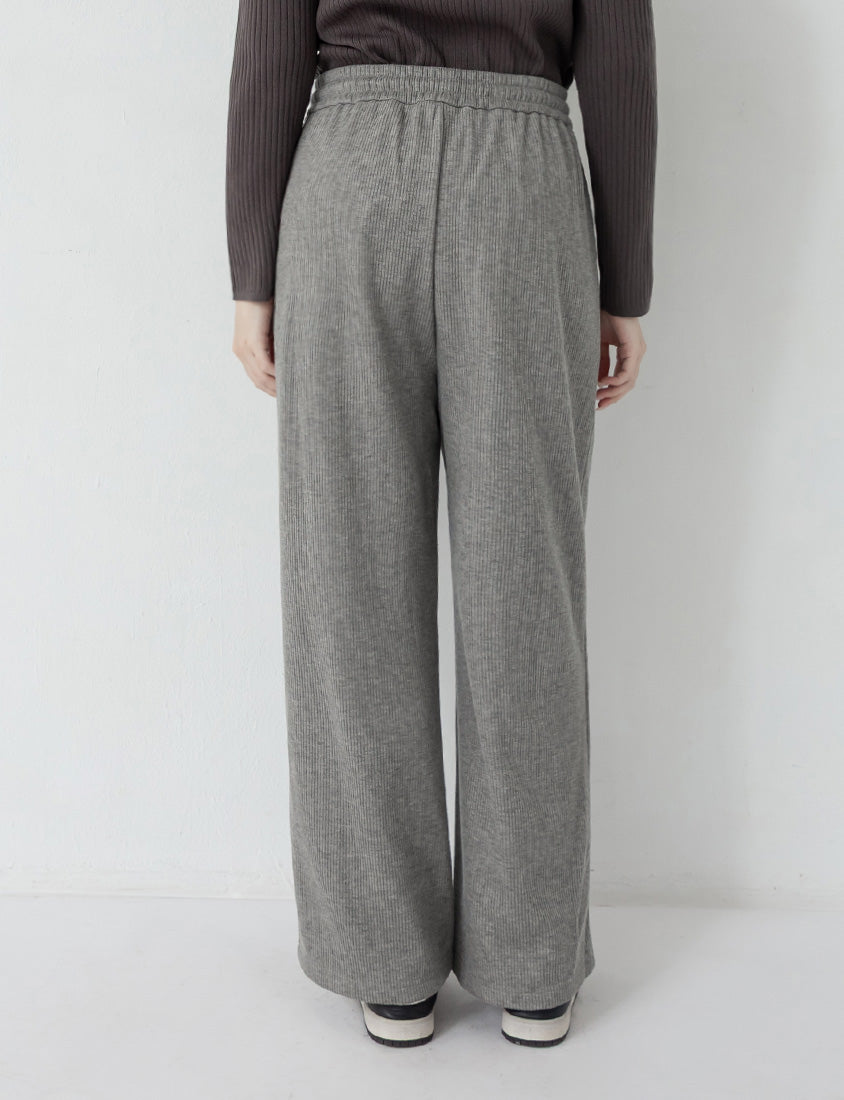 Comfy Slimming Drawstring Fine Plus Size Ribbed Pants