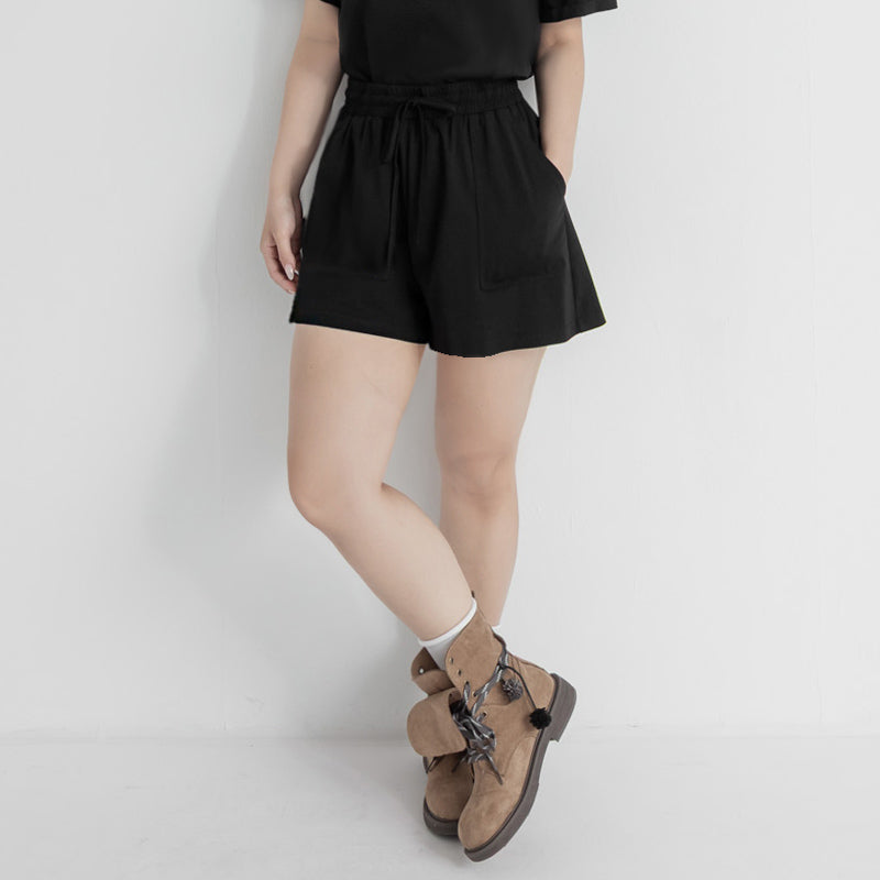 Instant Icy Cooling Sorona Drawstring Plus Size Shorts