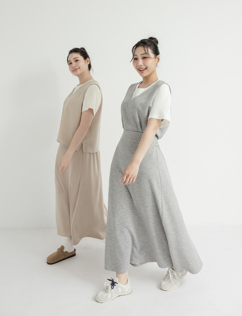 Instant Icy Cooling Cloud Cotton Faux Two Piece Plus Size Tee