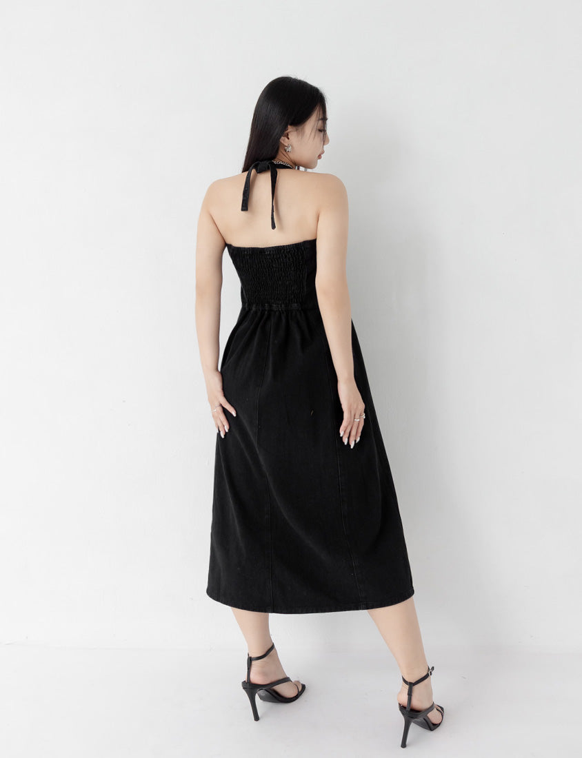 MUA! Sexy Denim Zipper Plus Size Cami Dress