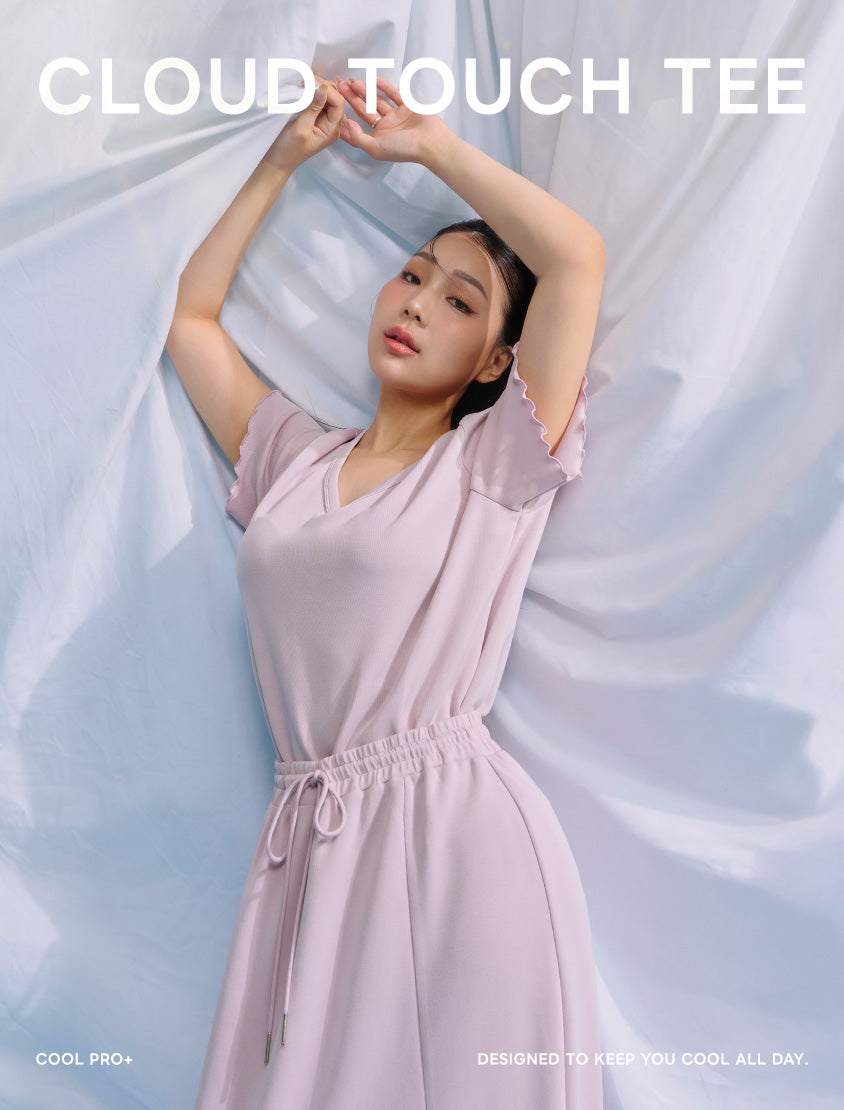 Instant Cool Cloud Cotton V-Neck Plus Size Tee