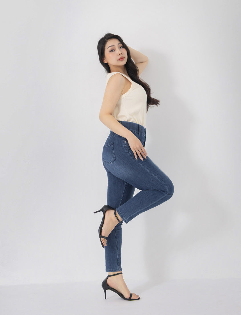 Ultra High Waist Tummy Flattering Long Leg Plus Size Jeans