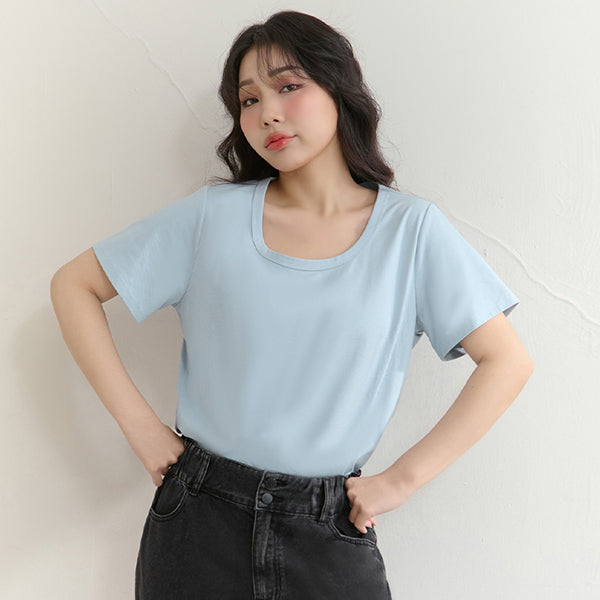 Upgraded 2.0! U-Neck Plus Size Slim Tee