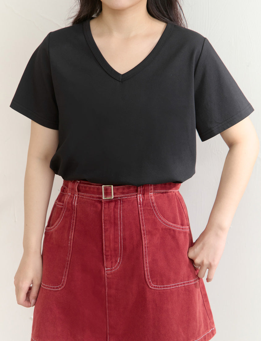 Upgraded 2.0! V-Neck Plus Size Slim Tee