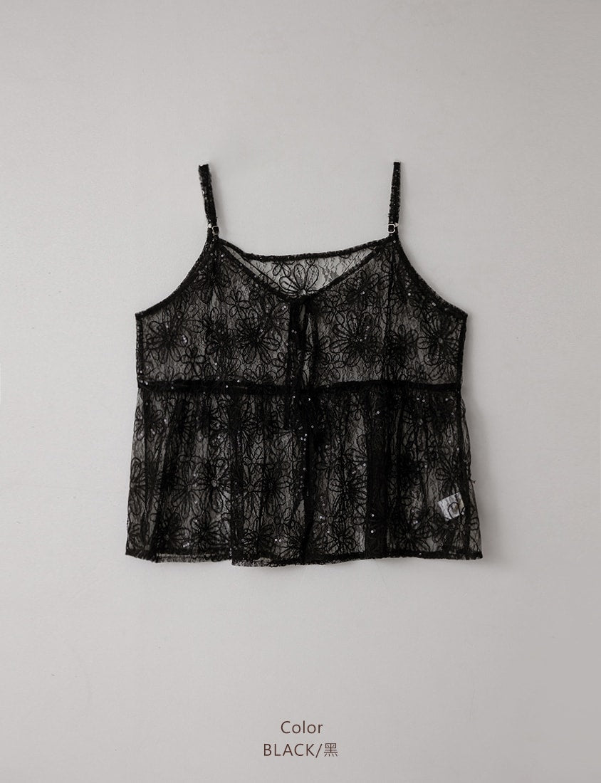 Delicate Floral Lace Layering Plus Size Camisole Vest