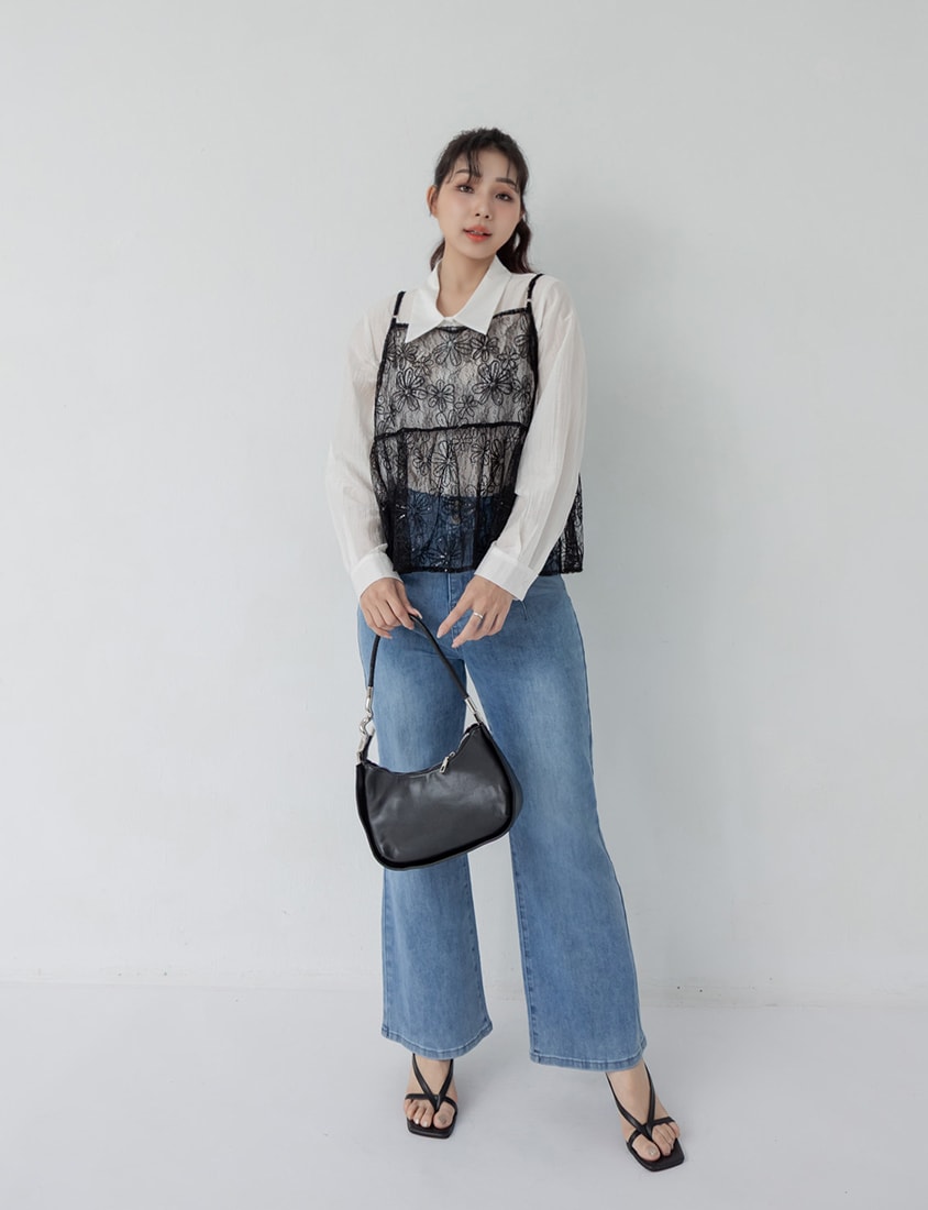 Delicate Floral Lace Layering Plus Size Camisole Vest