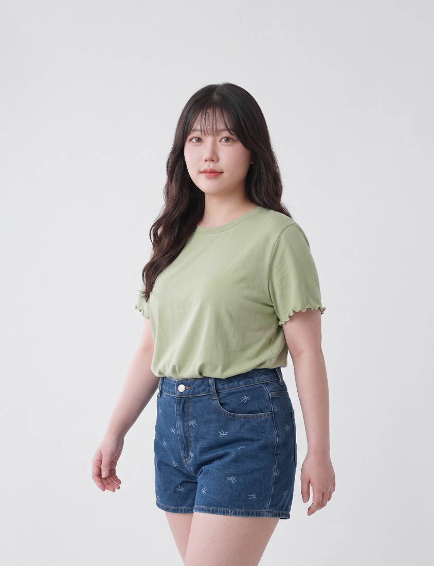 (Crew Neck) Zero Sweat Mark Cooling Plus Size Tee