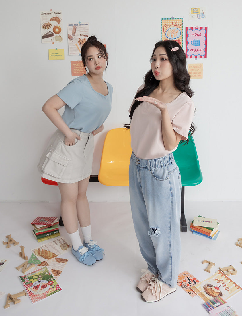 Cooling Lyocell Slimming Plus Size Boyfriend Jeans
