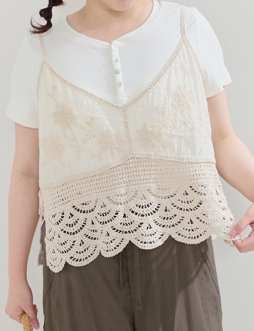 Bohemian Crochet Layering Plus Size Vest