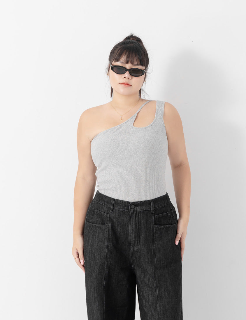 Pobra Sexy Cut-Out Ribbed Plus Size Bra Top