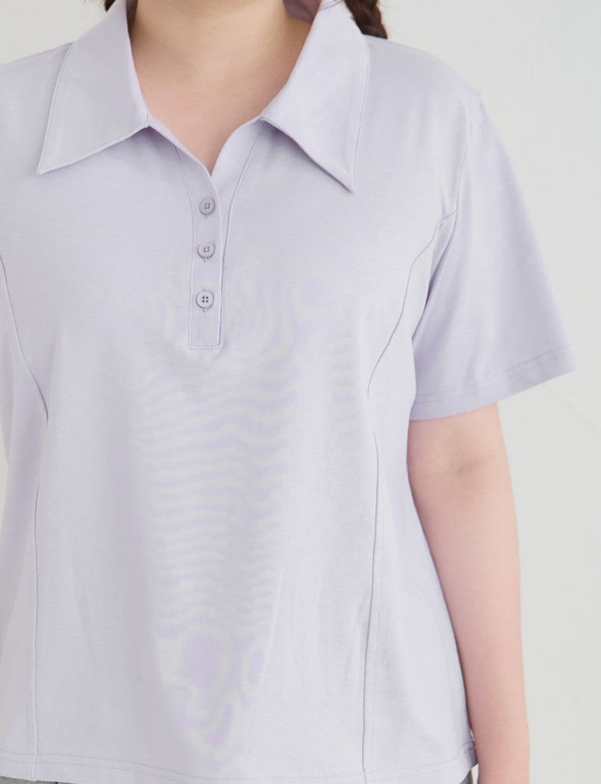 Cooling Slim Fit Polo Plus Size Top