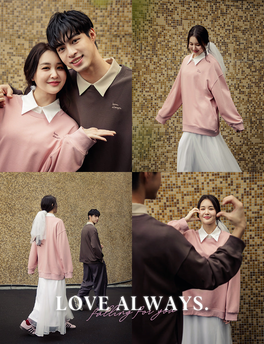 Matching Embroidered Plus Size Oversized Sweatshirt (UNISEX)