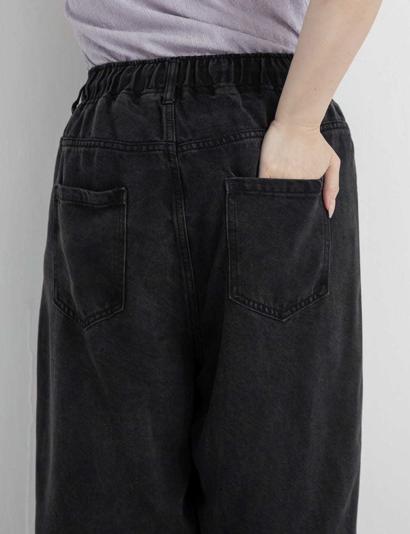 Cooling Tencel Silky Denim Drawstring Plus Size Boyfriend Jeans