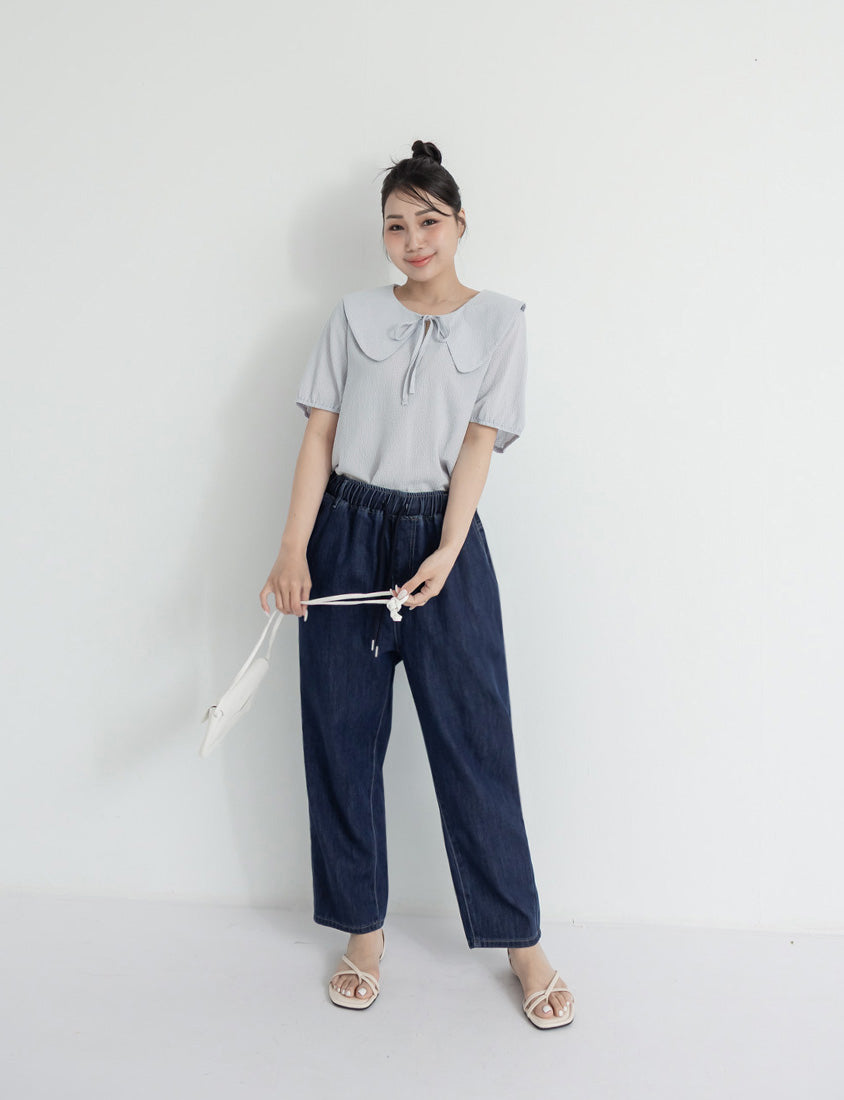 Cute Doll Collar Plaid Plus Size Shirt