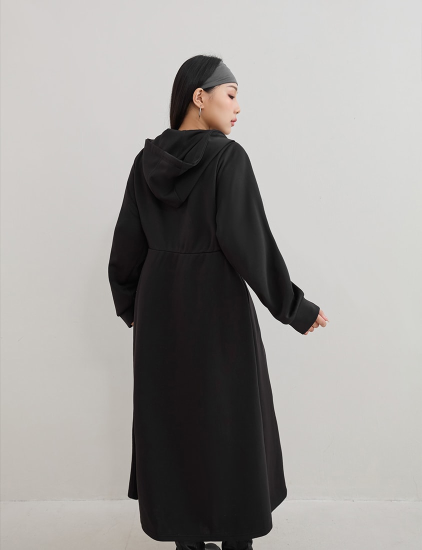 MUA! Heart Double-Zip Plus Size Hooded Maxi Dress